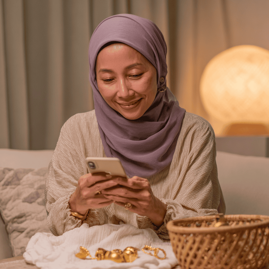 Pelanggan Emas Bonda menerima anggaran harga emas terpakai dalam masa 5 minit melalui telefon.