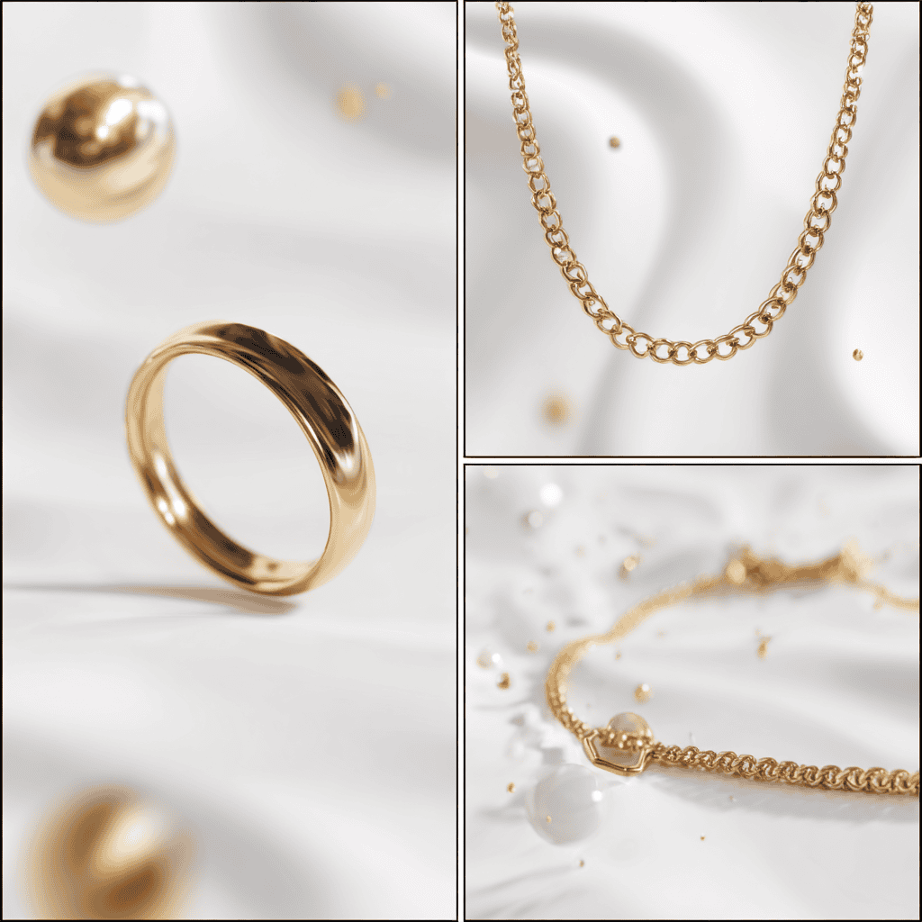 Koleksi emas terpakai seperti cincin, rantai dan gelang yang dibeli oleh Emas Bonda dengan harga tinggi dan berbaloi.